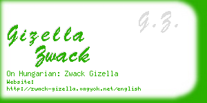 gizella zwack business card